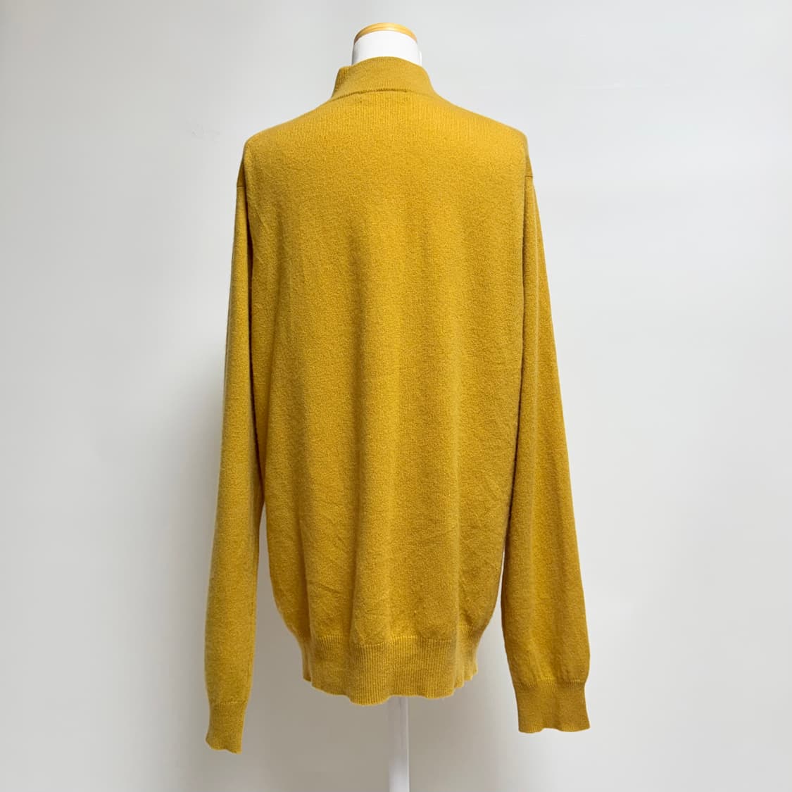 [캐시미어 100%] 유니클로 머스타드 하프넥 반집업 니트 XL 상품이미지3
