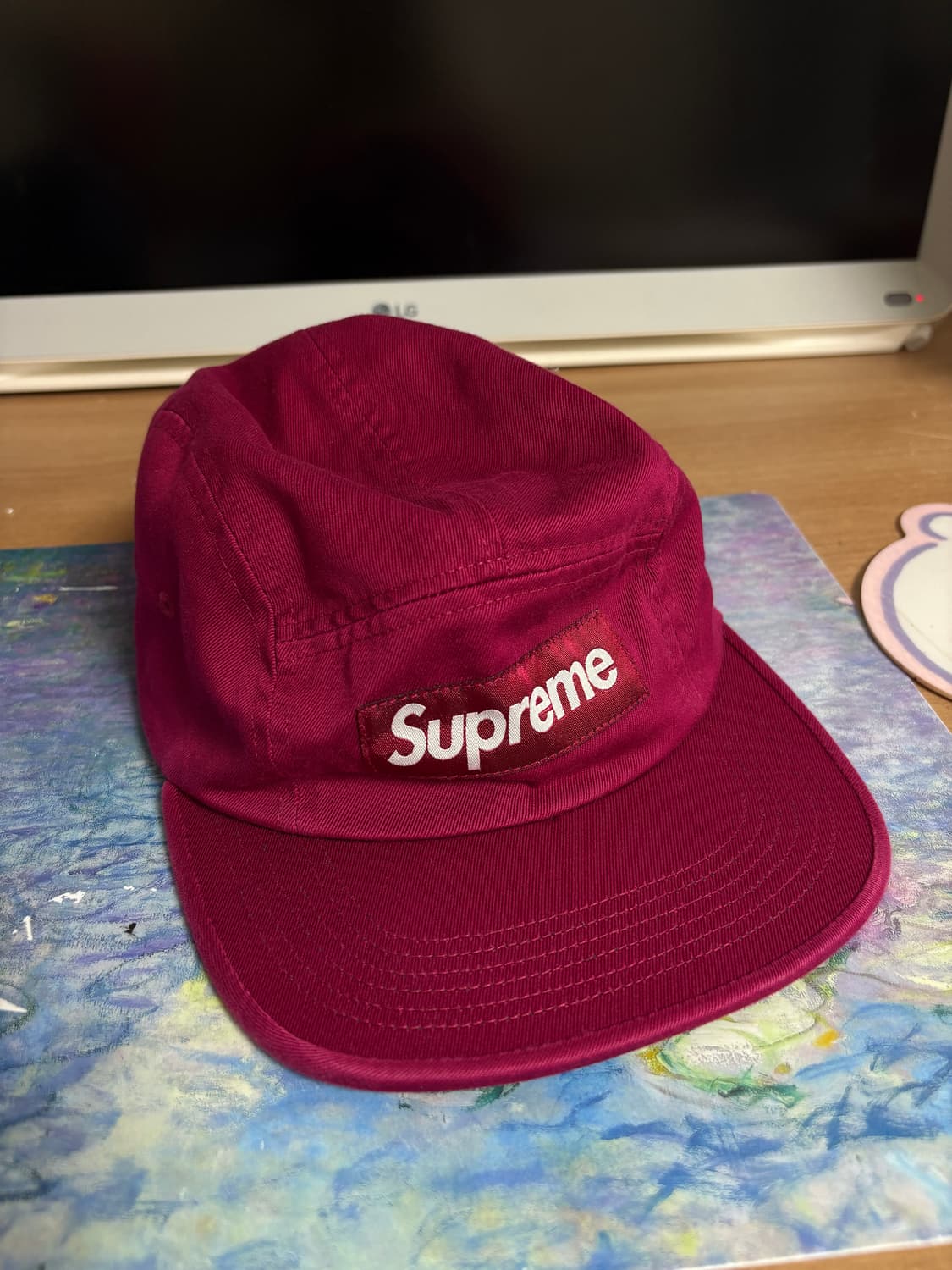 슈프림 캠프캡 마젠타 24FW (영국 구매) 상품이미지1