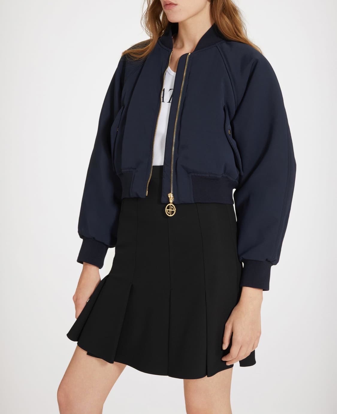 (정품/새상품) PATOU 파투 빠투 여성 네이비 크롭 보머 자켓 상품이미지5