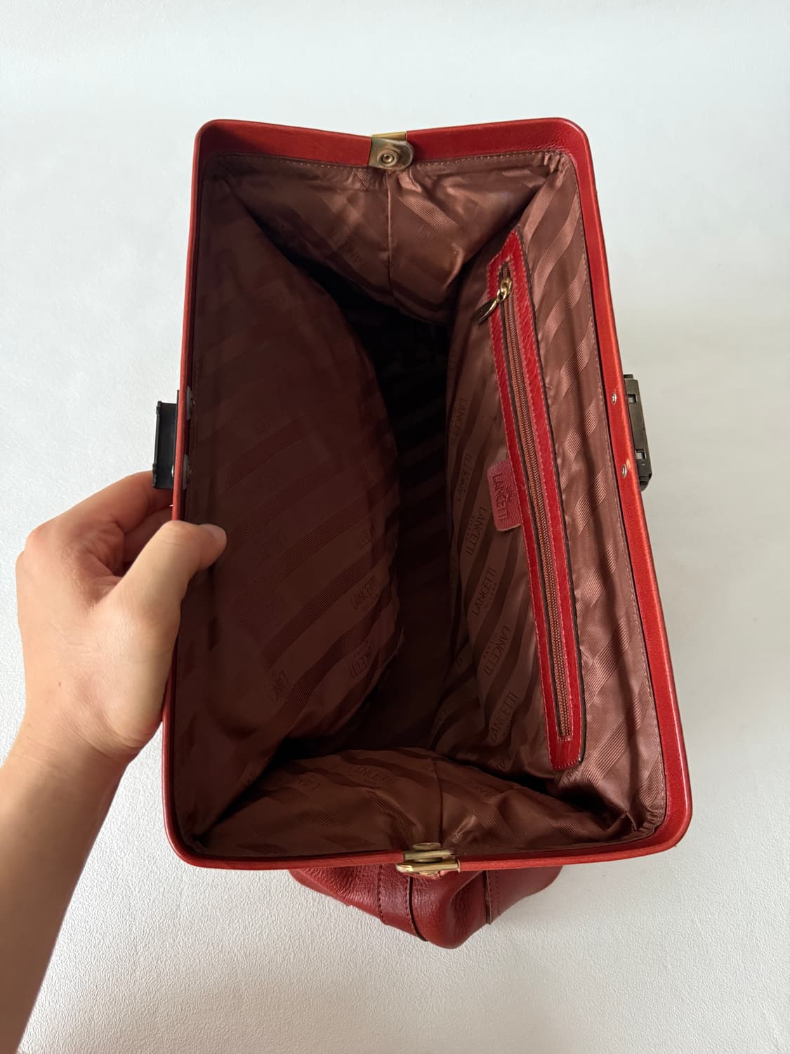 란체티(LANCETTI) 레더 닥터 보스톤백 상품이미지9