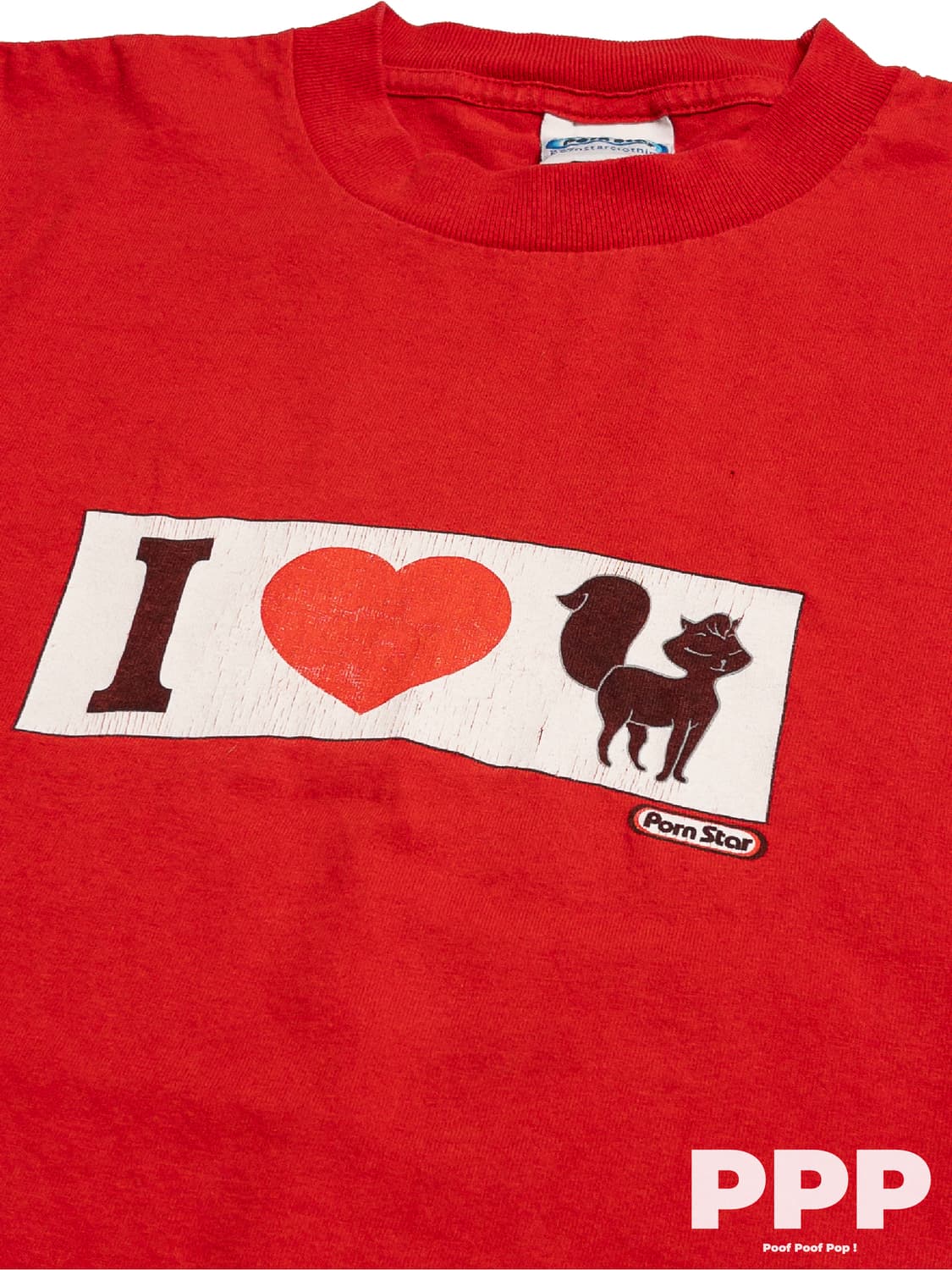 90's Porntar 'I love Cat(xussy)' 티셔츠 상품이미지3