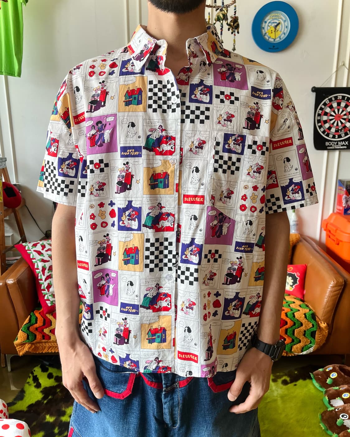 1990s bombom2 Pop Art Cartton 1/2 Shirt 상품이미지2