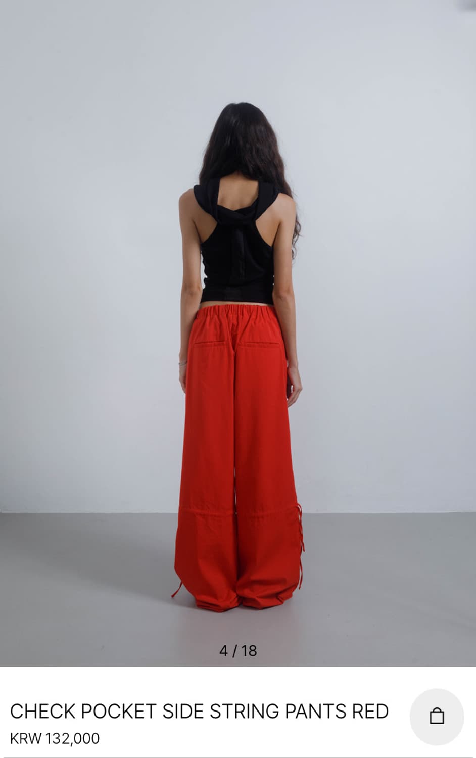 wettag 웻태그 check pocket side string pant 상품이미지2