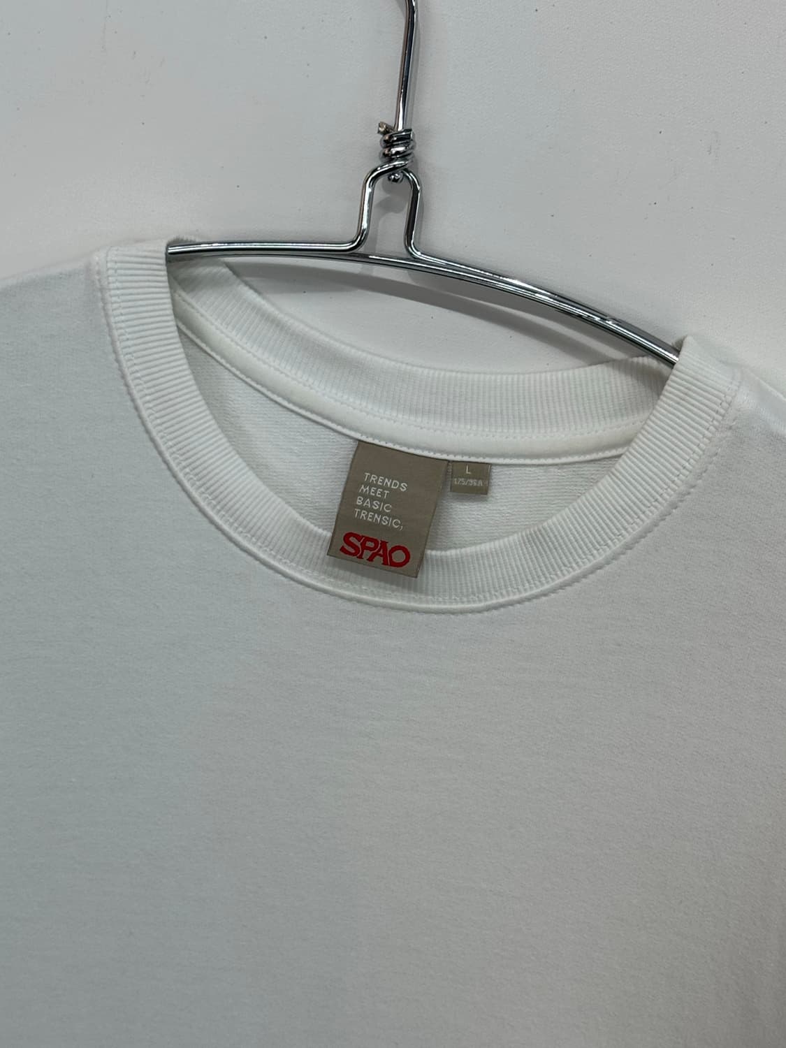 SPAO 스파오 7부 레이어드 반팔티 화이트 그레이 상품이미지3