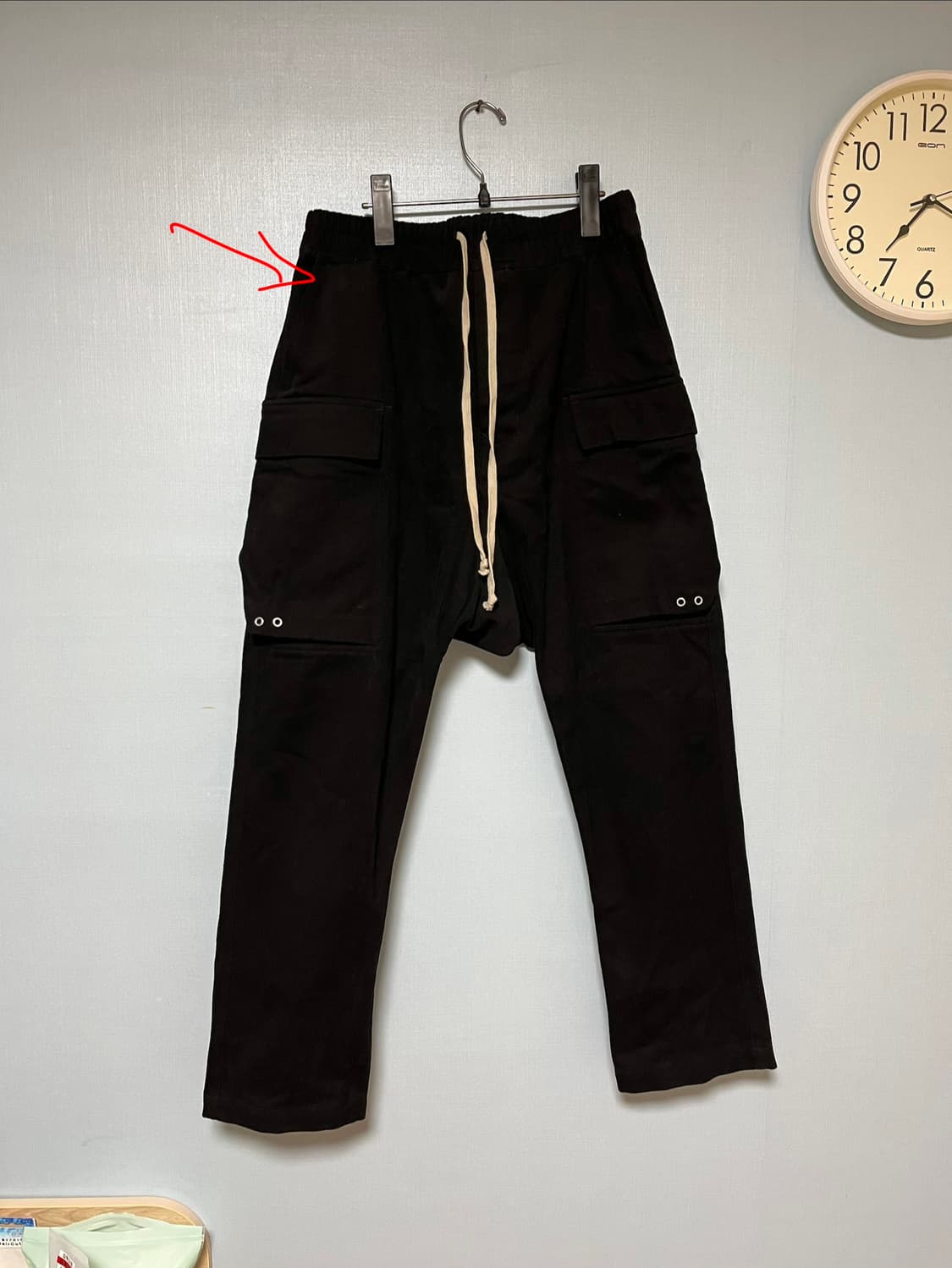 릭오웬스 메인라인 카고 드로우스트링 팬츠 상품이미지4