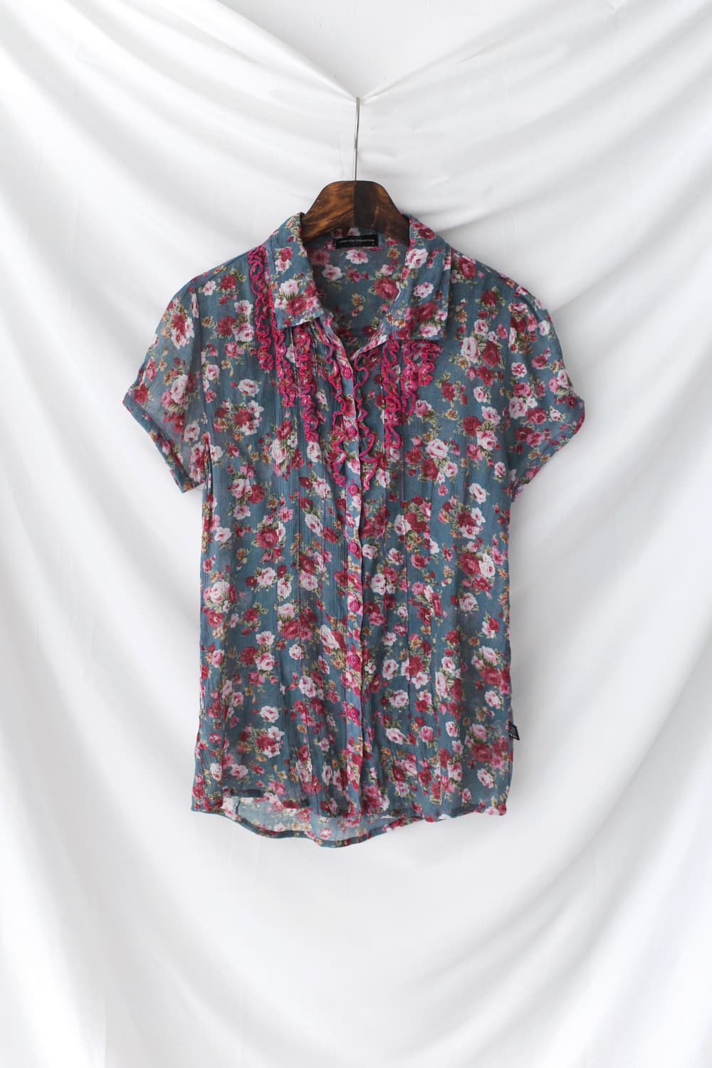 flower frill half shirt 상품이미지1