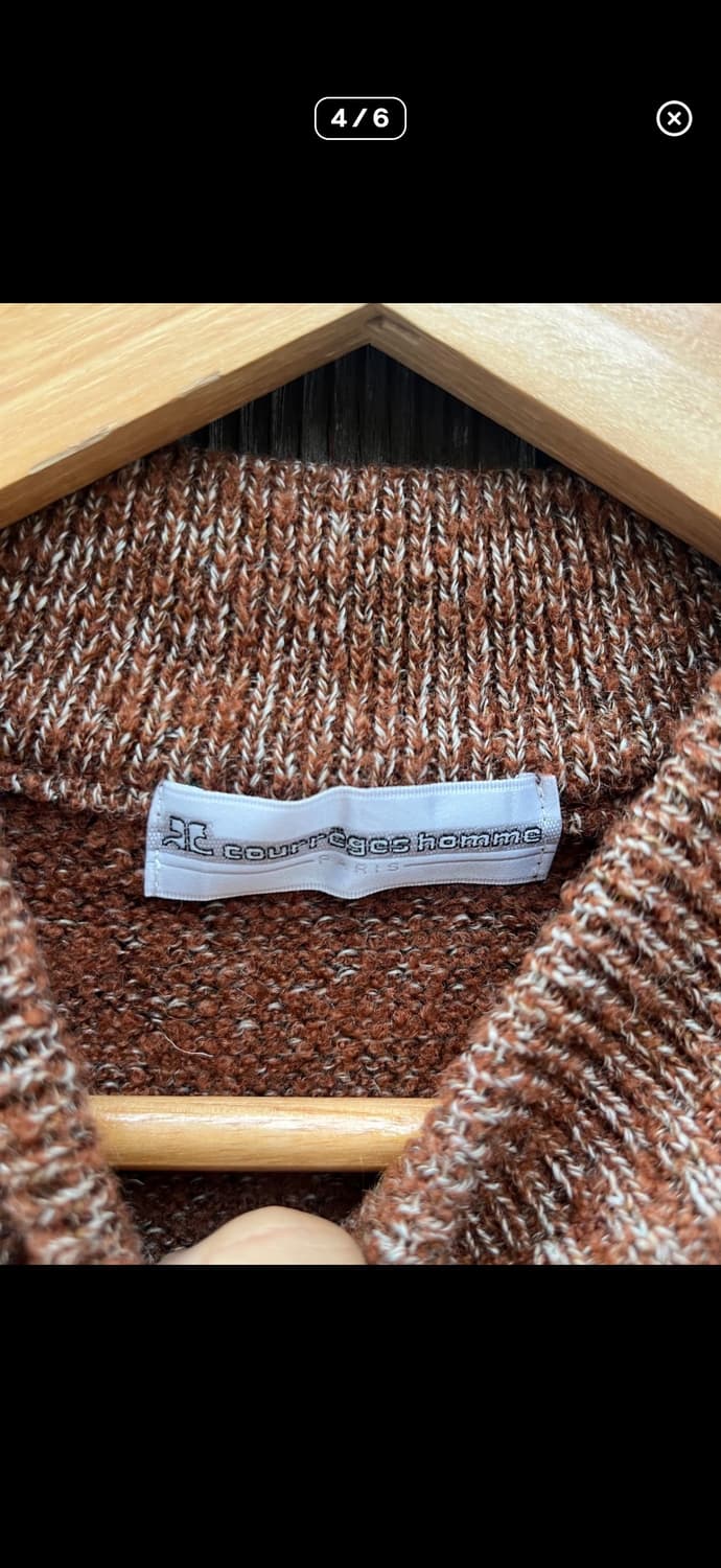 꾸레쥬 옴므 패턴 니트 상품이미지4