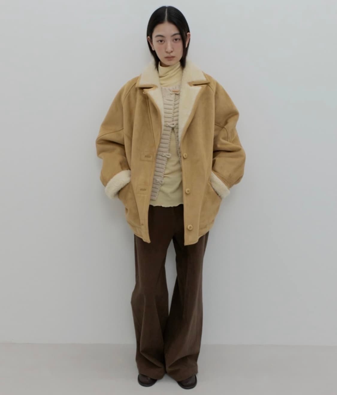 GBH 어페럴 무스탕 (25FW SHEARLING COAT / BEIG 상품이미지2