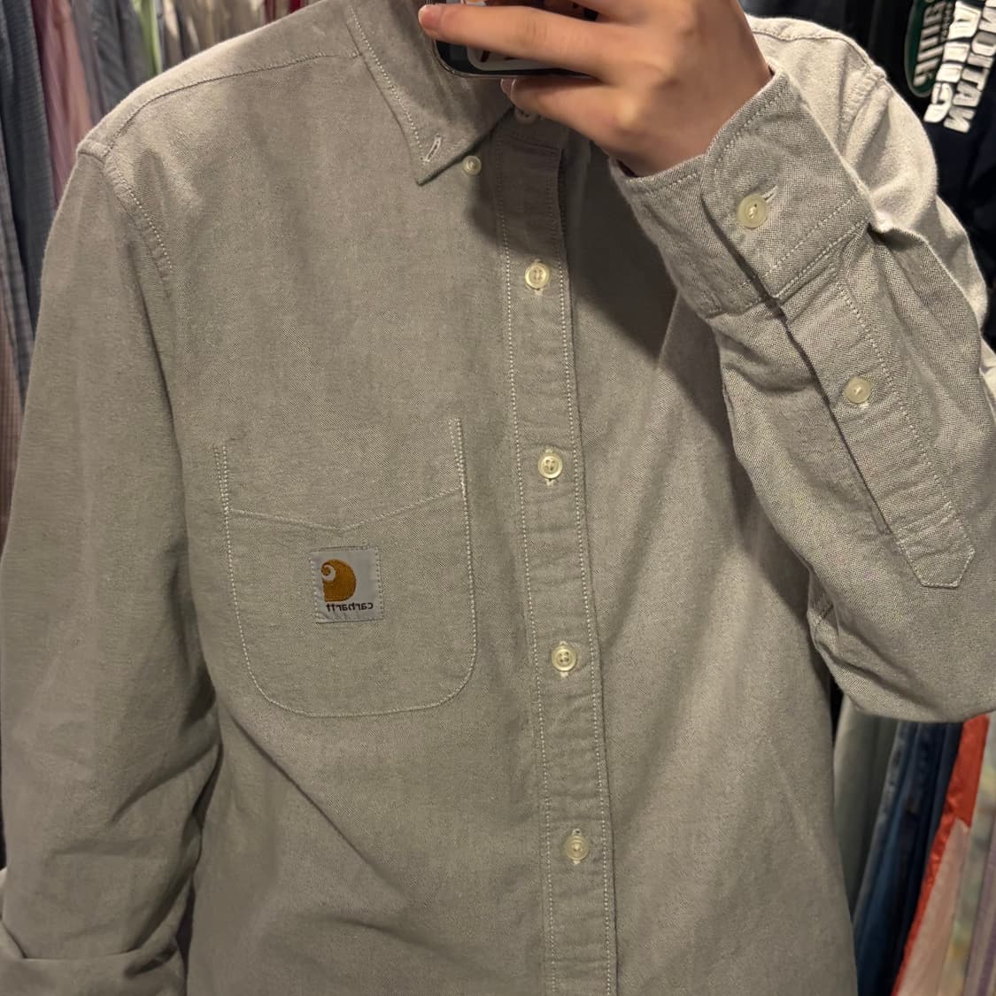 [IM]  Carhartt 칼하트 긴팔 셔츠 라이트 그레이 상품이미지3