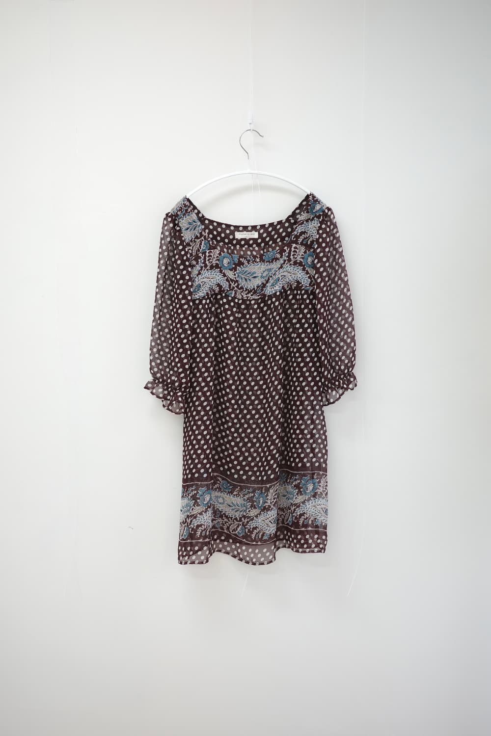 Winebrown dot blouse 상품이미지3