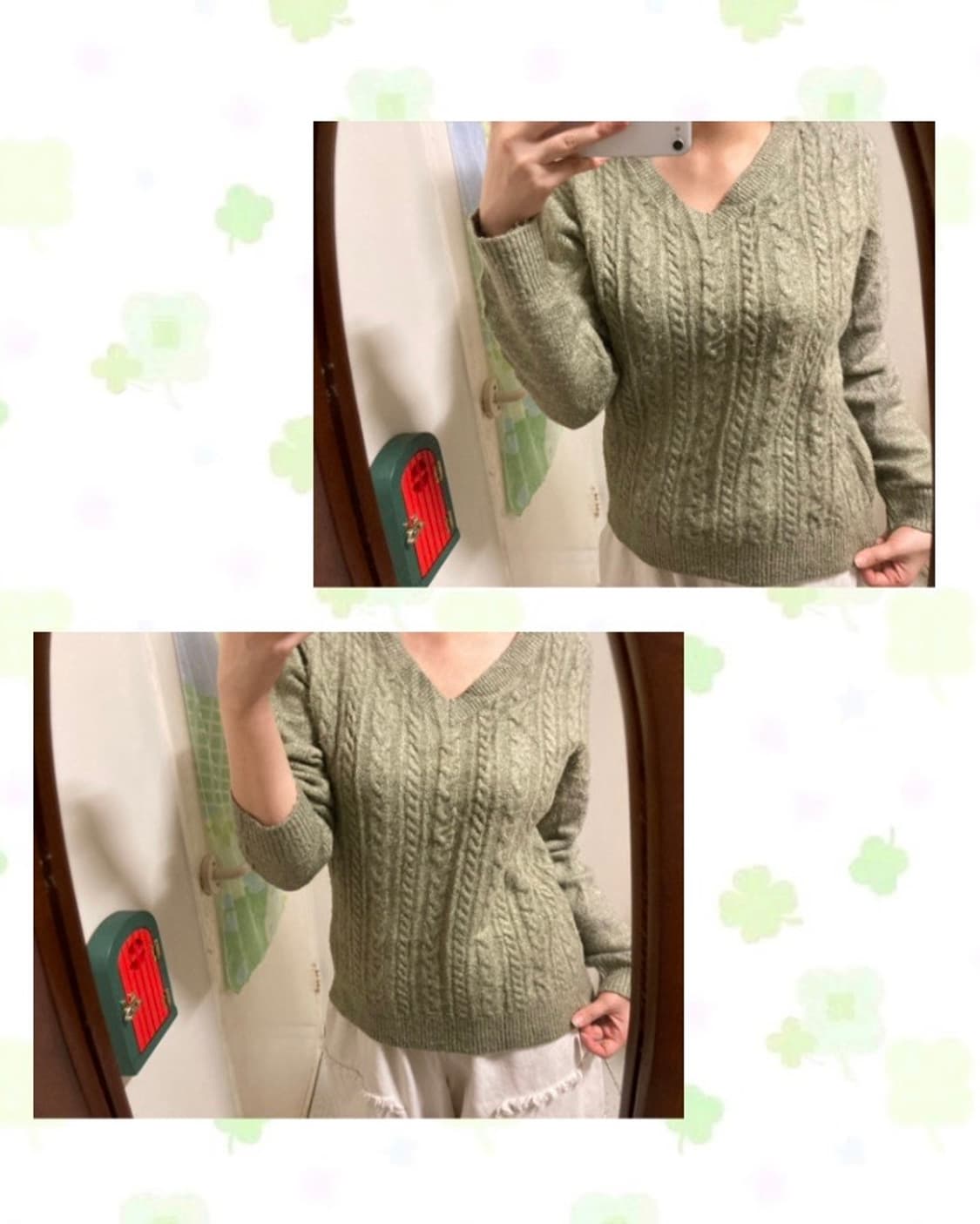 말차 꽈베기 니트 상품이미지1