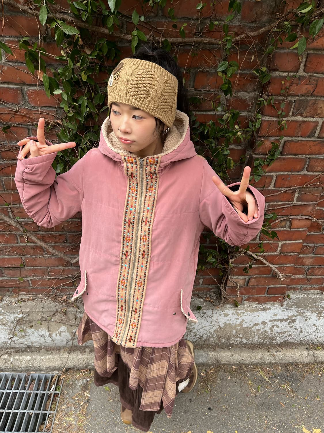 티티카카 딸기우유 후드 다운 자켓 상품이미지2