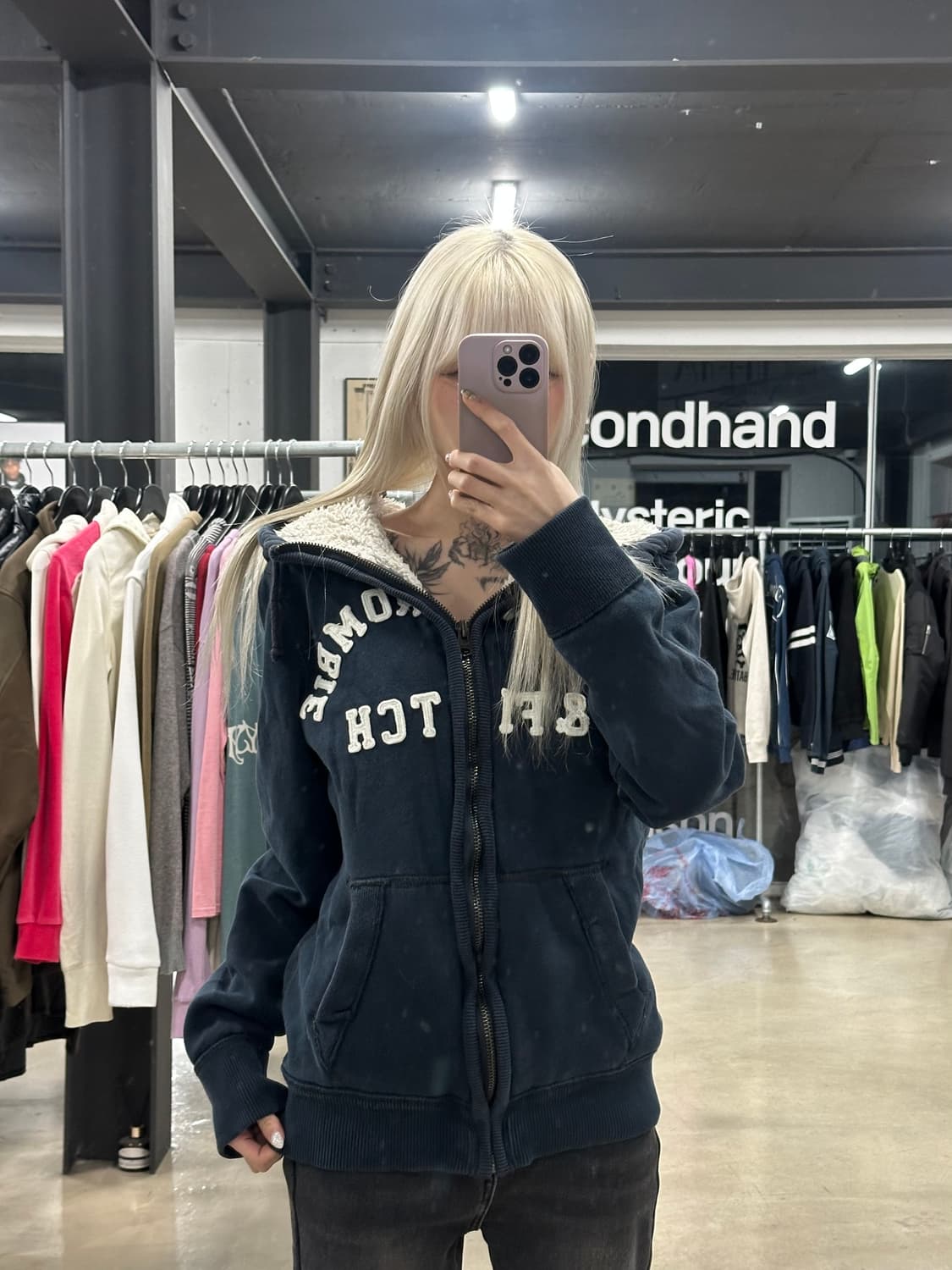 아베크롬비 네이비 후드 집업 상품이미지1