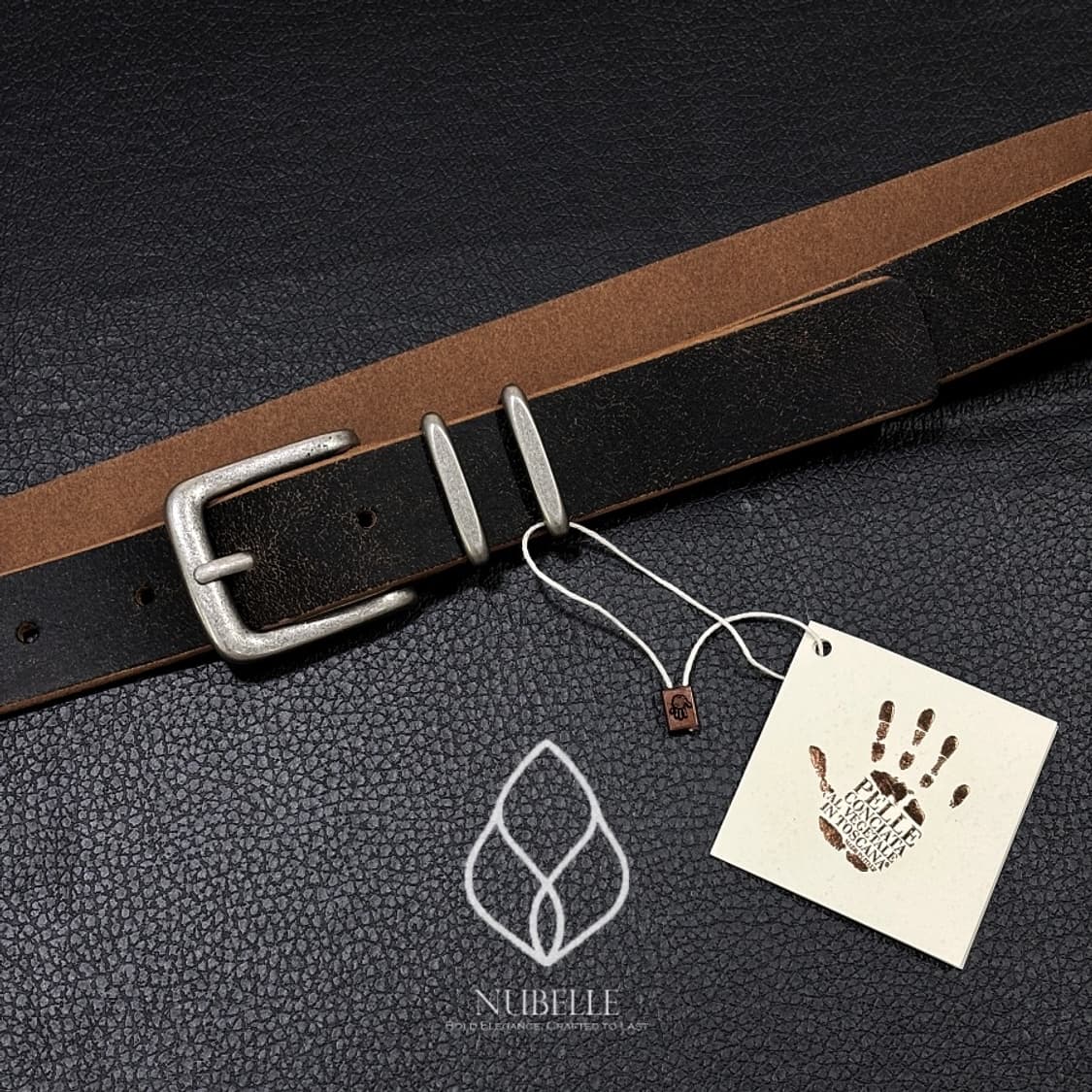 🌗 Vera pelle crack belt / 베라펠레 크랙 가죽 벨트 상품이미지2