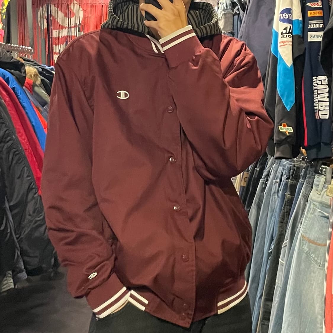 [IM] CHAMPION 챔피온 버건디 자켓 상품이미지4