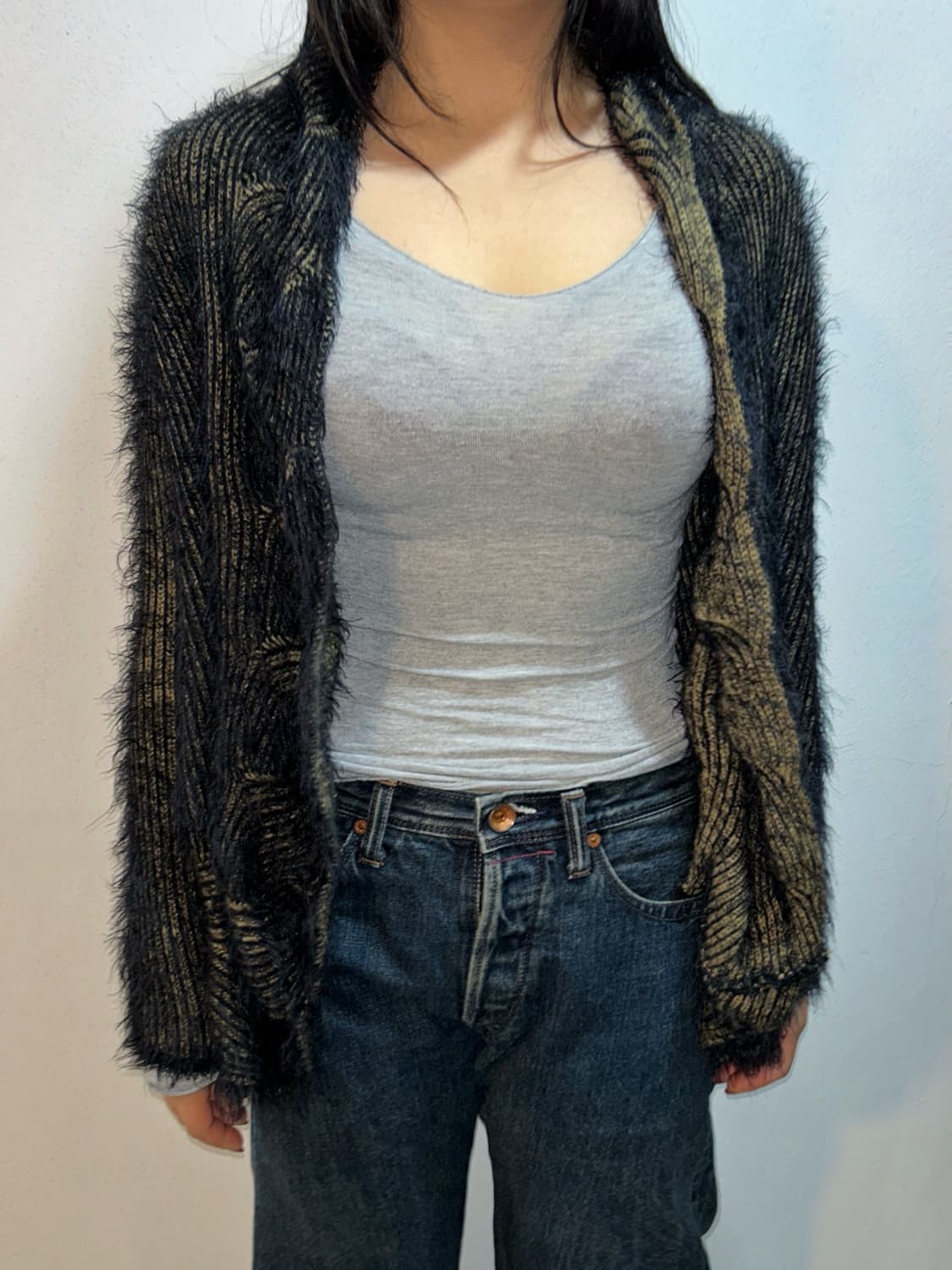 Vintage Wave Fur Cardigan 상품이미지5
