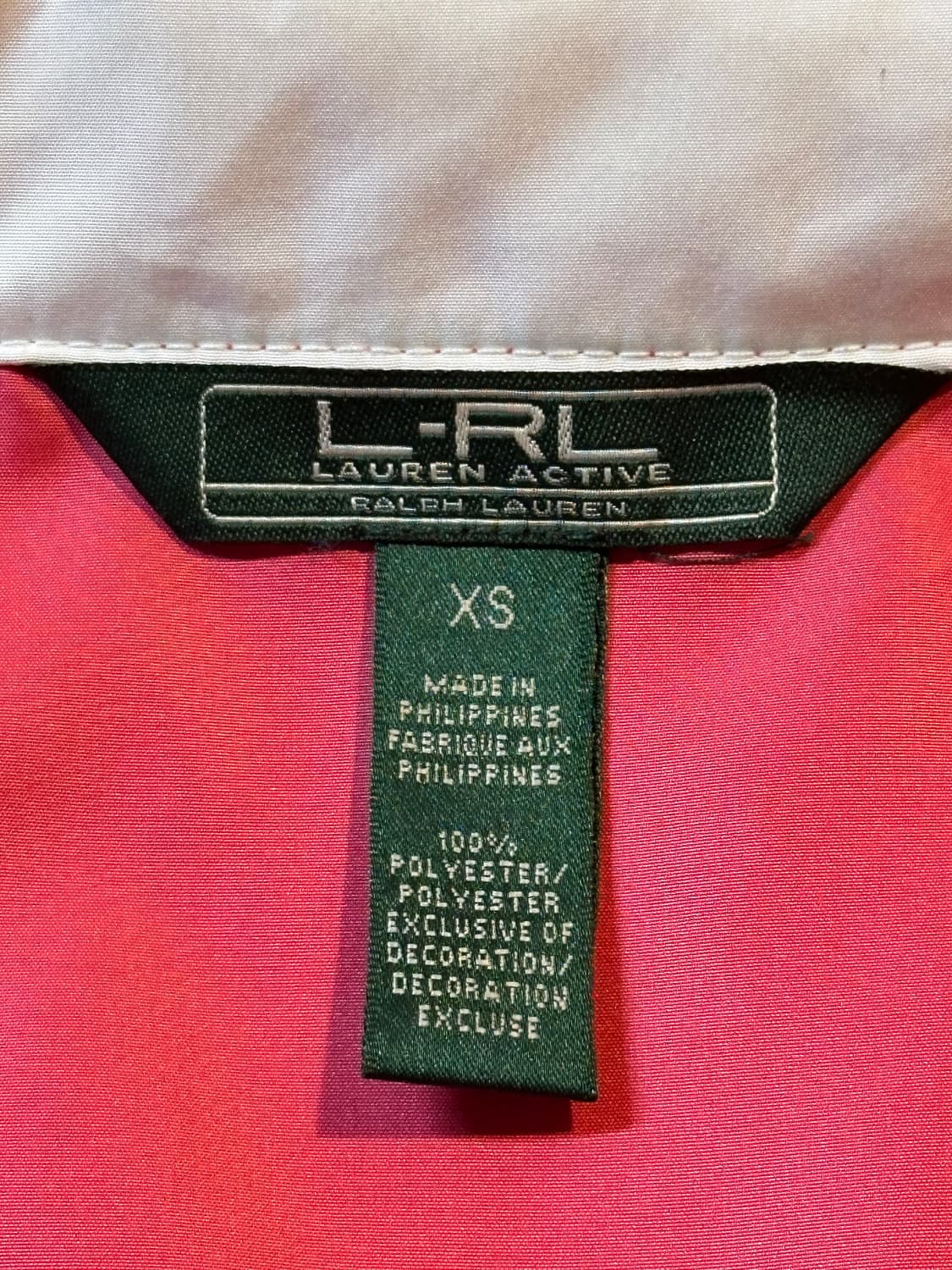 희귀) 로렌 랄프로렌 아카이브 크레스트 로고 바람막이 자켓 핑크 상품이미지5