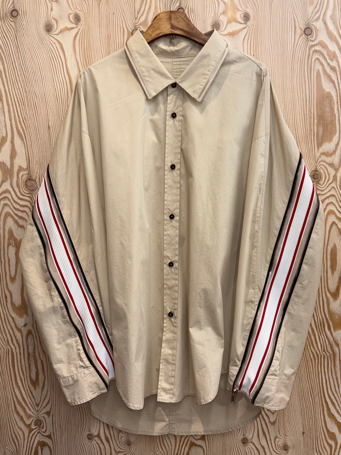 시스템 옴므 베이지 오버핏 셔츠 상품이미지2