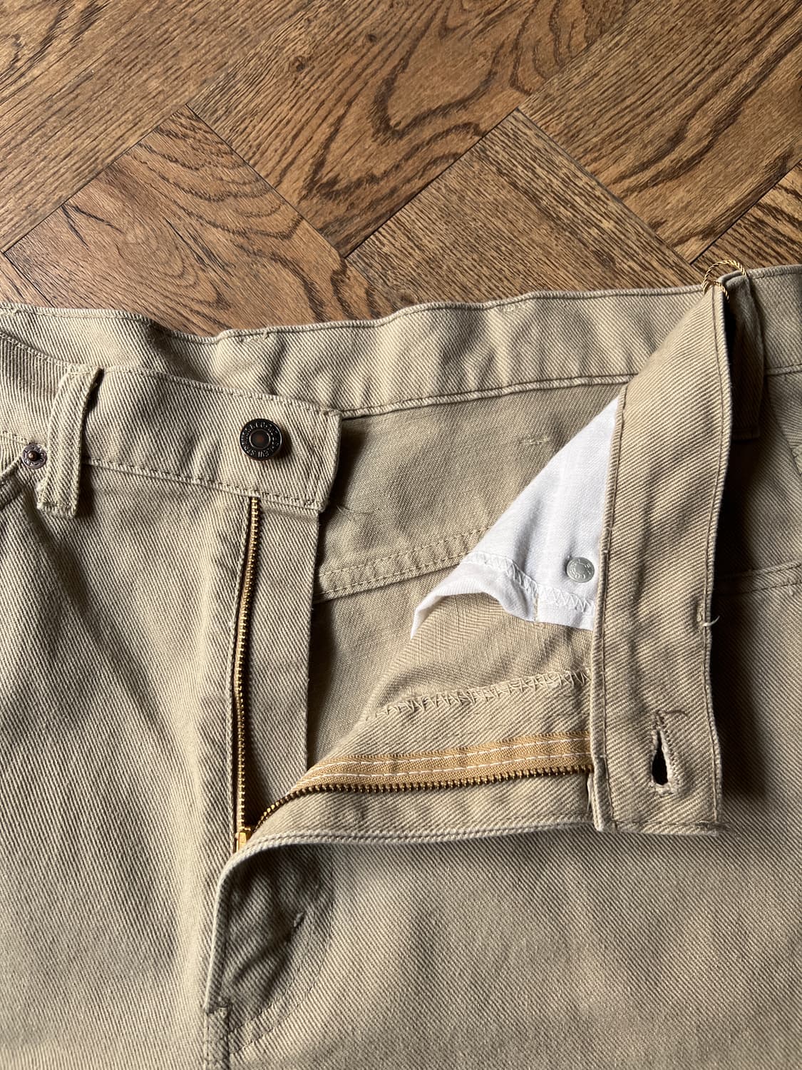 [36]80s 리바이스 화이트탭 517-9722 베이지 데님팬츠 상품이미지2