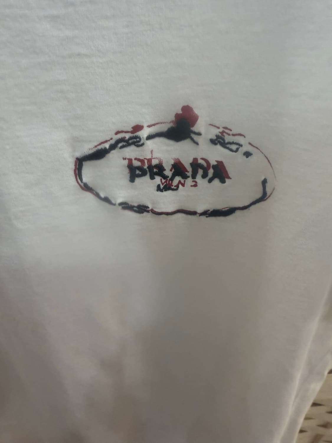 95 정품 프라다 자수 로고 반팔 팝니다 상품이미지3