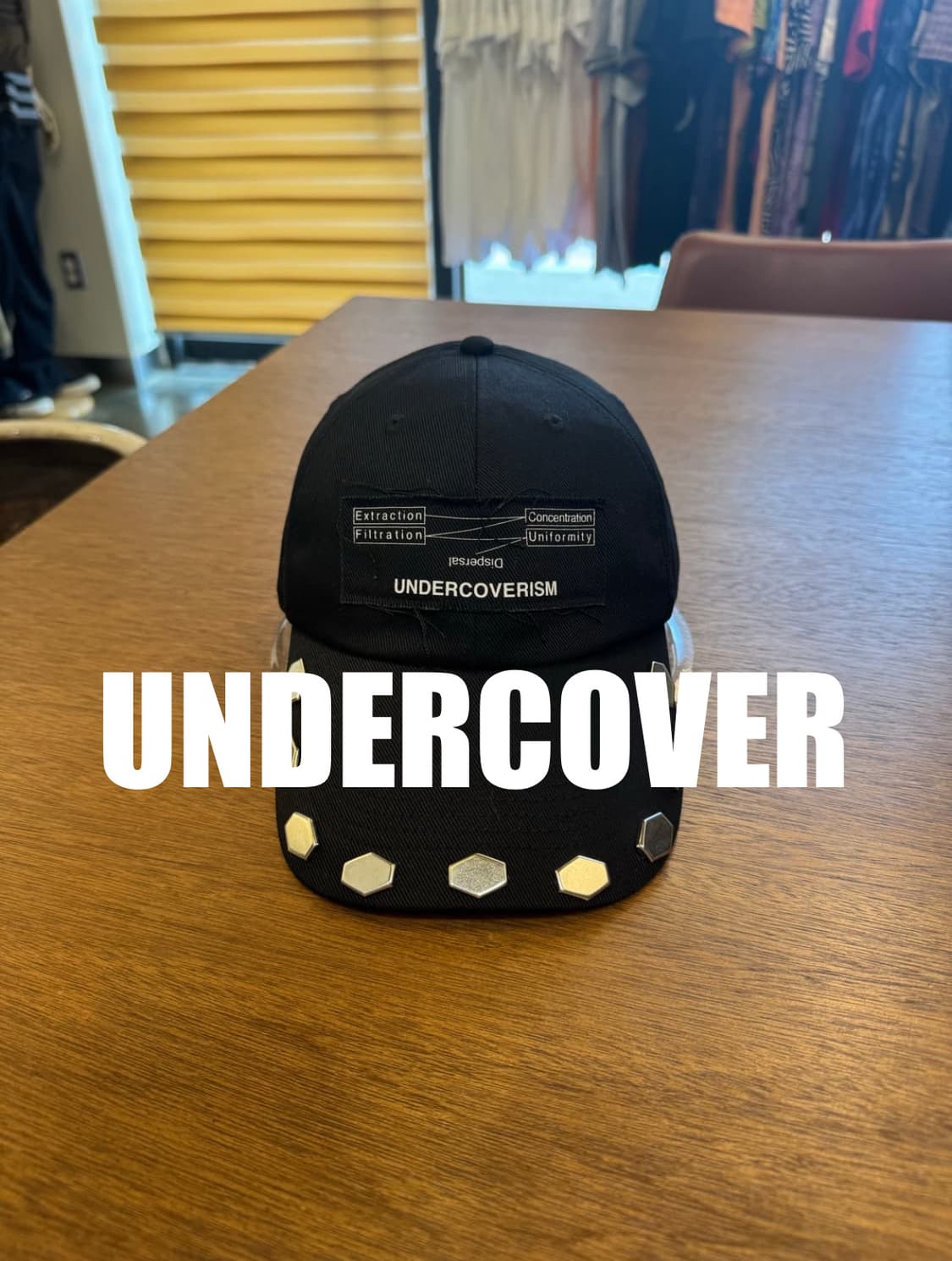 [OS] 언더커버 블랙 스터드 볼캡 - 25ss 상품이미지1