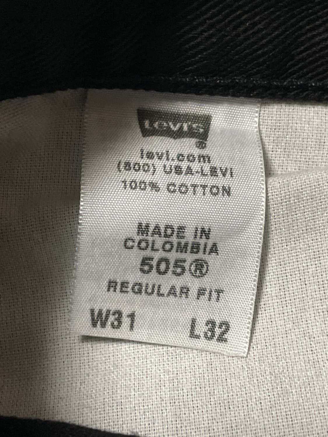 [31X32] 리바이스 00s 505 레귤러 핏 흑청 데님 팬츠 상품이미지9