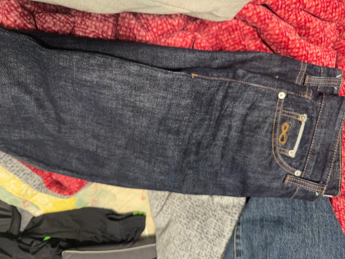 플랙 스트레이트 셀비지 B32 데님 팬츠 로우 32 상품이미지2