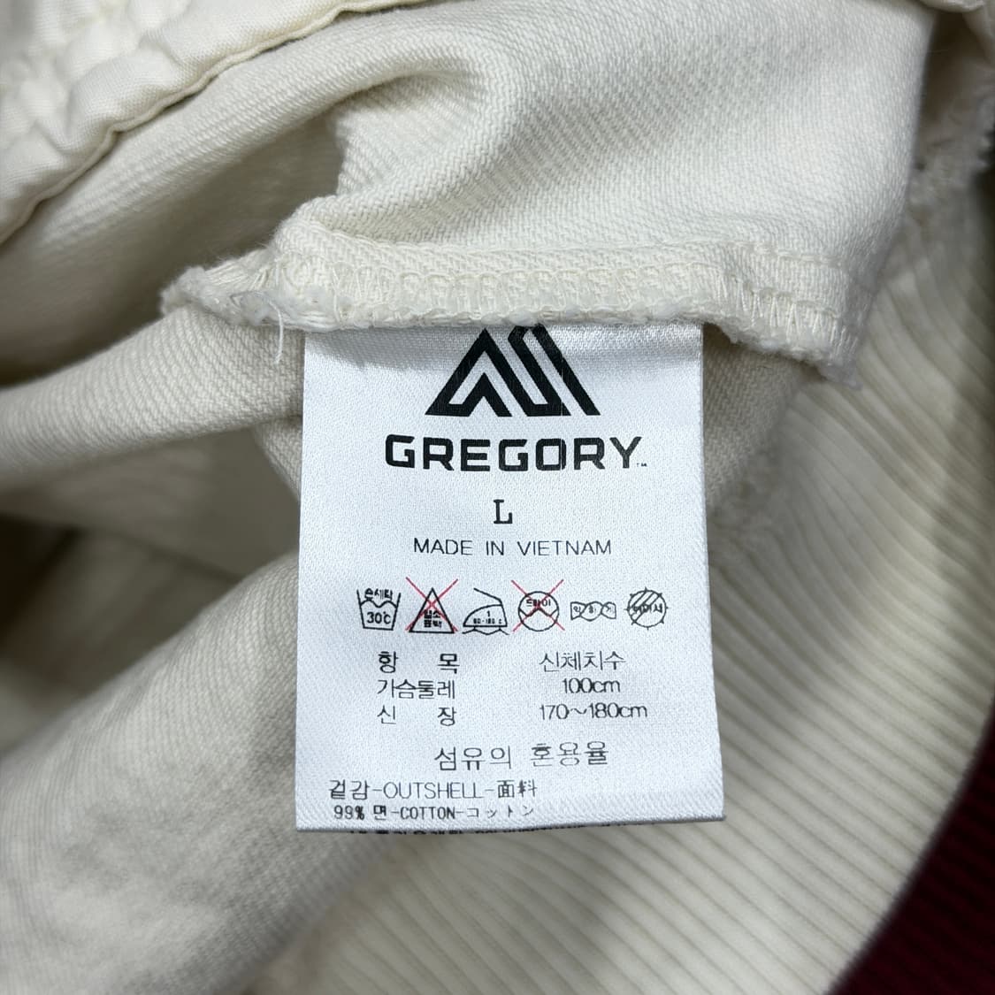 그레고리 타베타 TR 자켓 버건디 L 상품이미지4