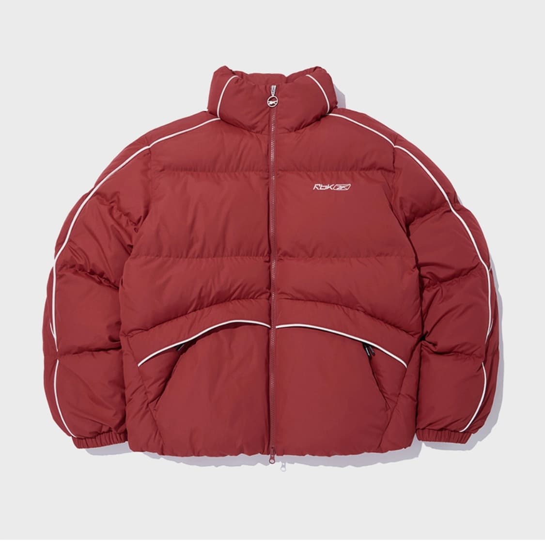 리복 서지수패딩 프리미어 볼패딩 다크레드 S 새상품 상품이미지3