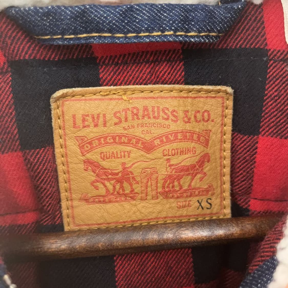 리바이스 빈티지 쉐르파 양털 데님자켓 XS C08001 상품이미지5