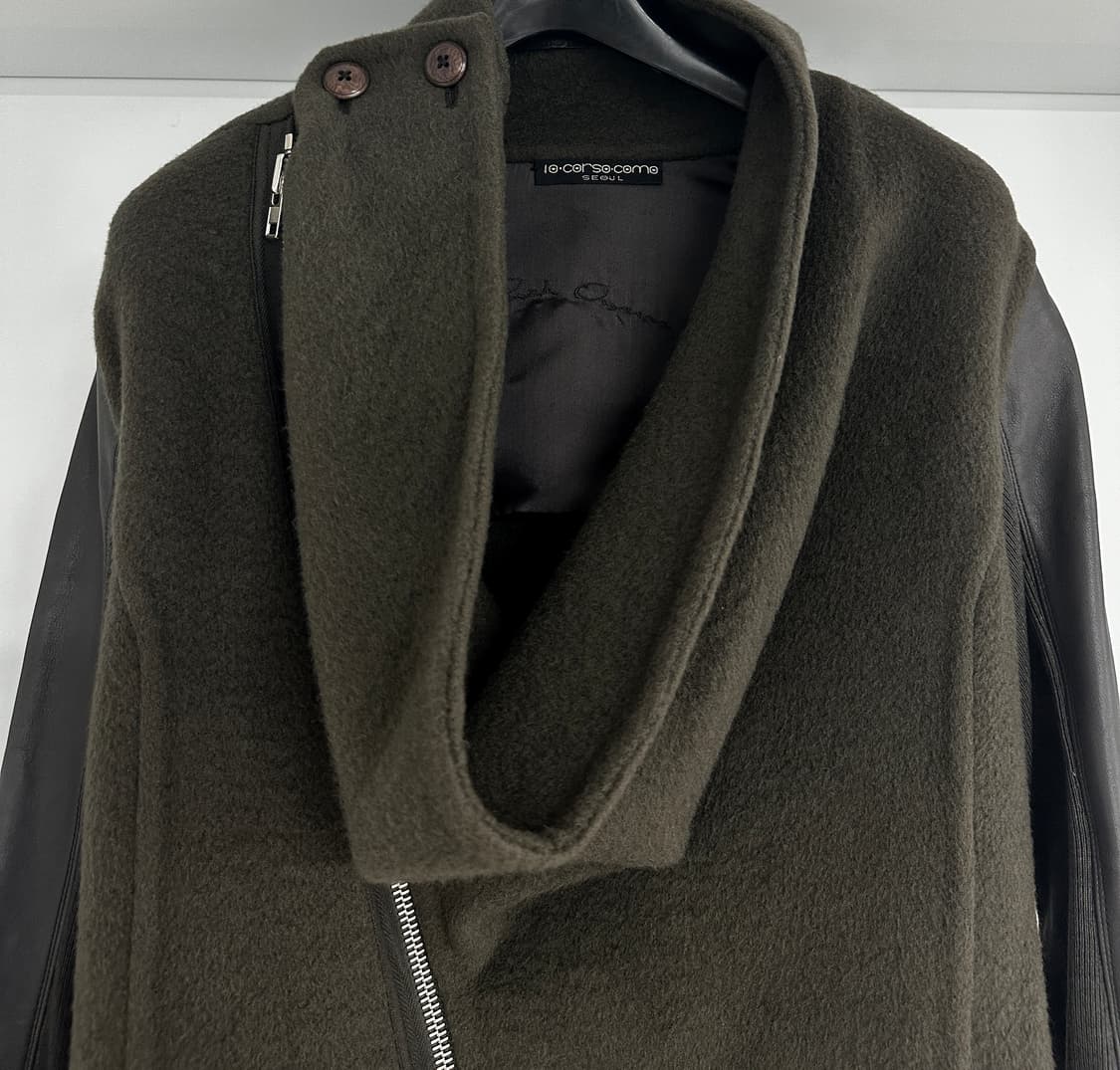 Rick Owens 14FW 아카이브 캐시미어 카프스킨 롱 코트 상품이미지2