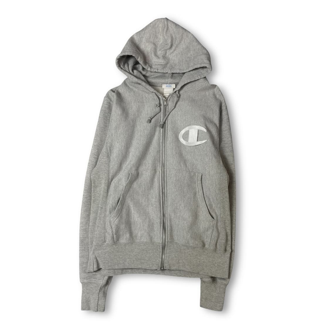 챔피온 리버스위브 그레이 C로고 후드 집업 S 상품이미지1