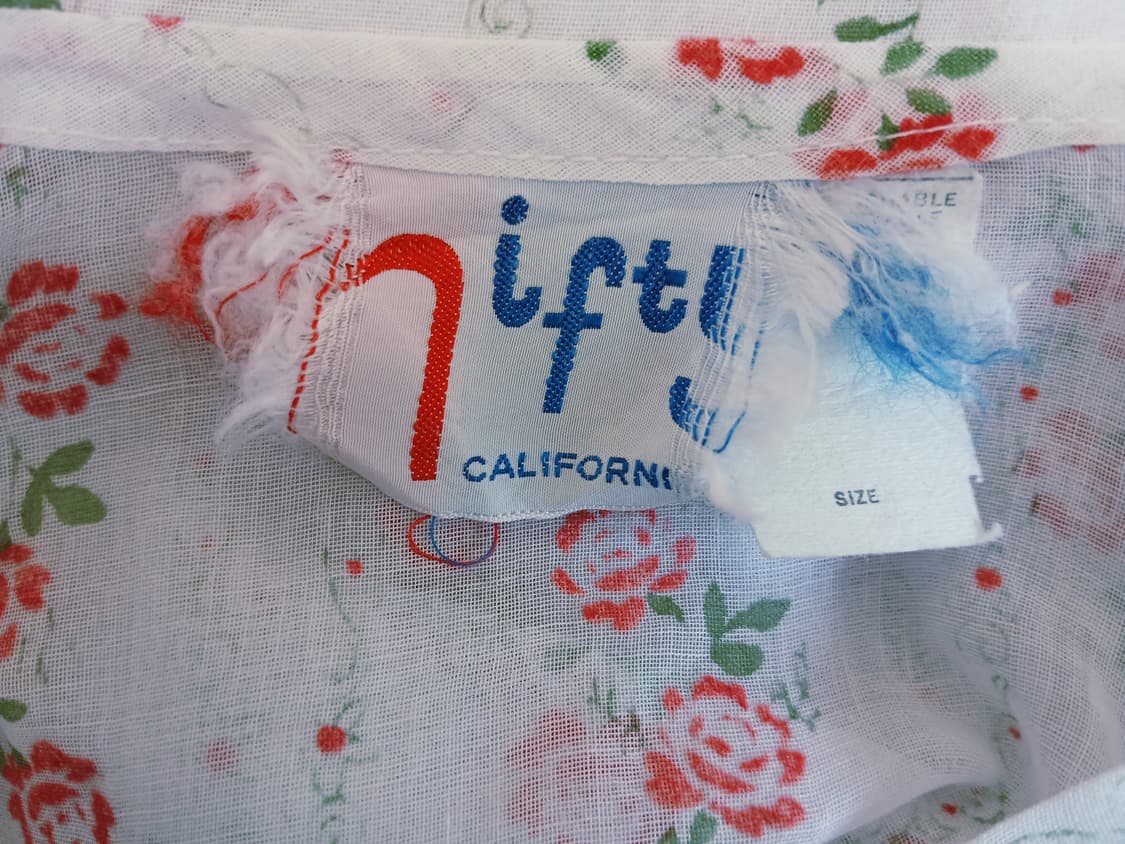 [희귀/70s] nifty CALIFORNIA 오리지널 빈티지 로즈 패턴 상품이미지6