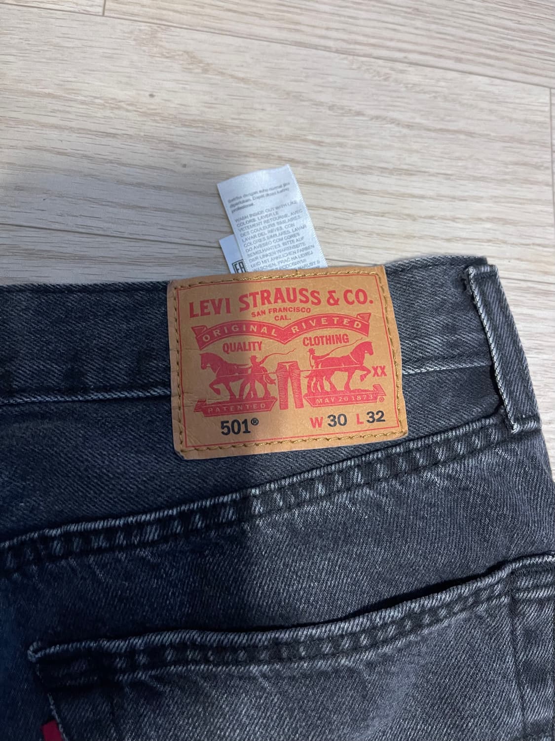 리바이스 501 블랙진 W30 L32 상품이미지3