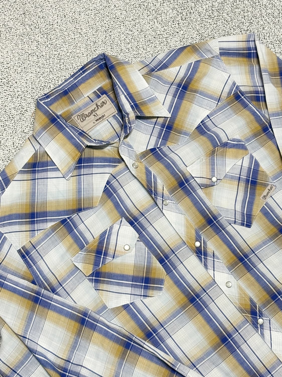 90s Wrangler 랭글러 빈티지 웨스턴 체크 셔츠 상품이미지1