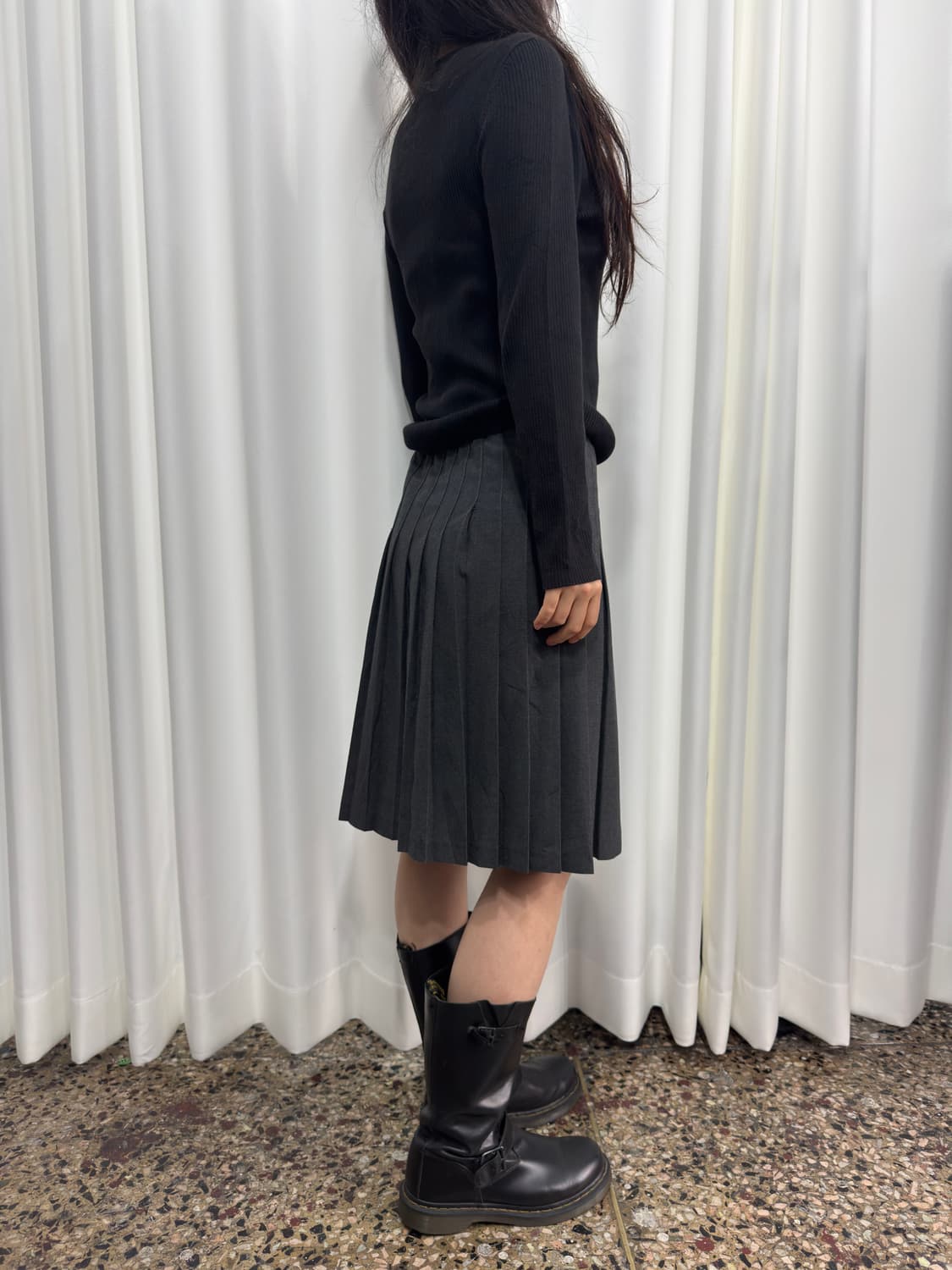 buckle pleats skirt 상품이미지5