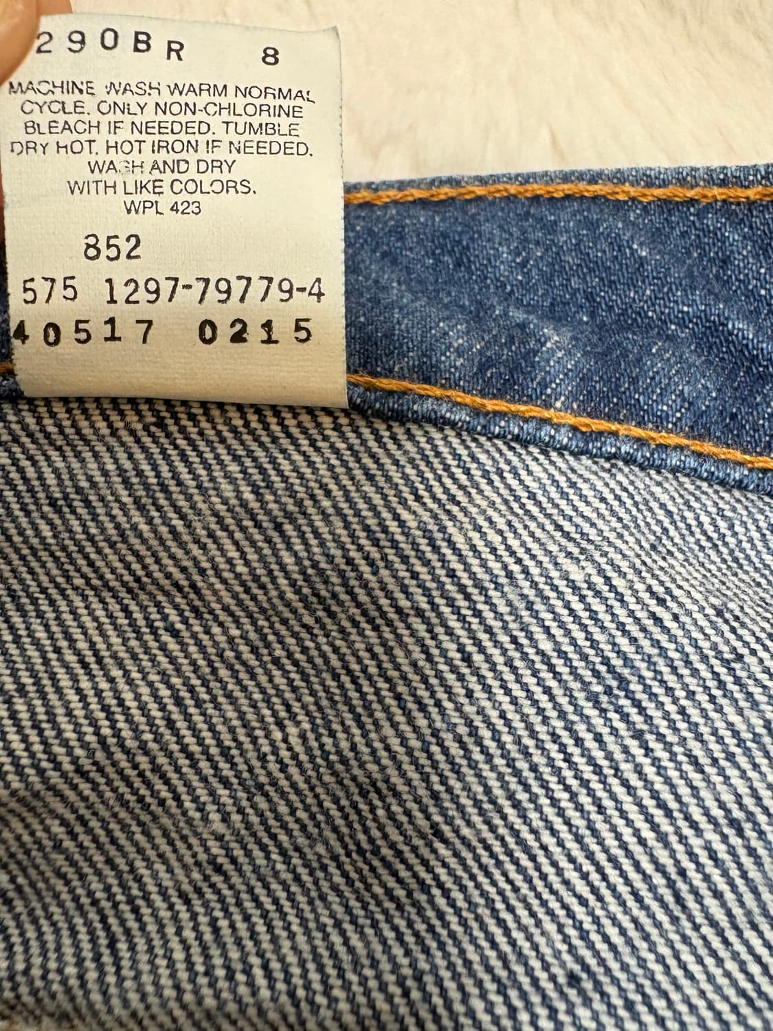 90s 빈티지 리바이스 517 부츠컷 오렌지탭 진청/36*33 상품이미지6