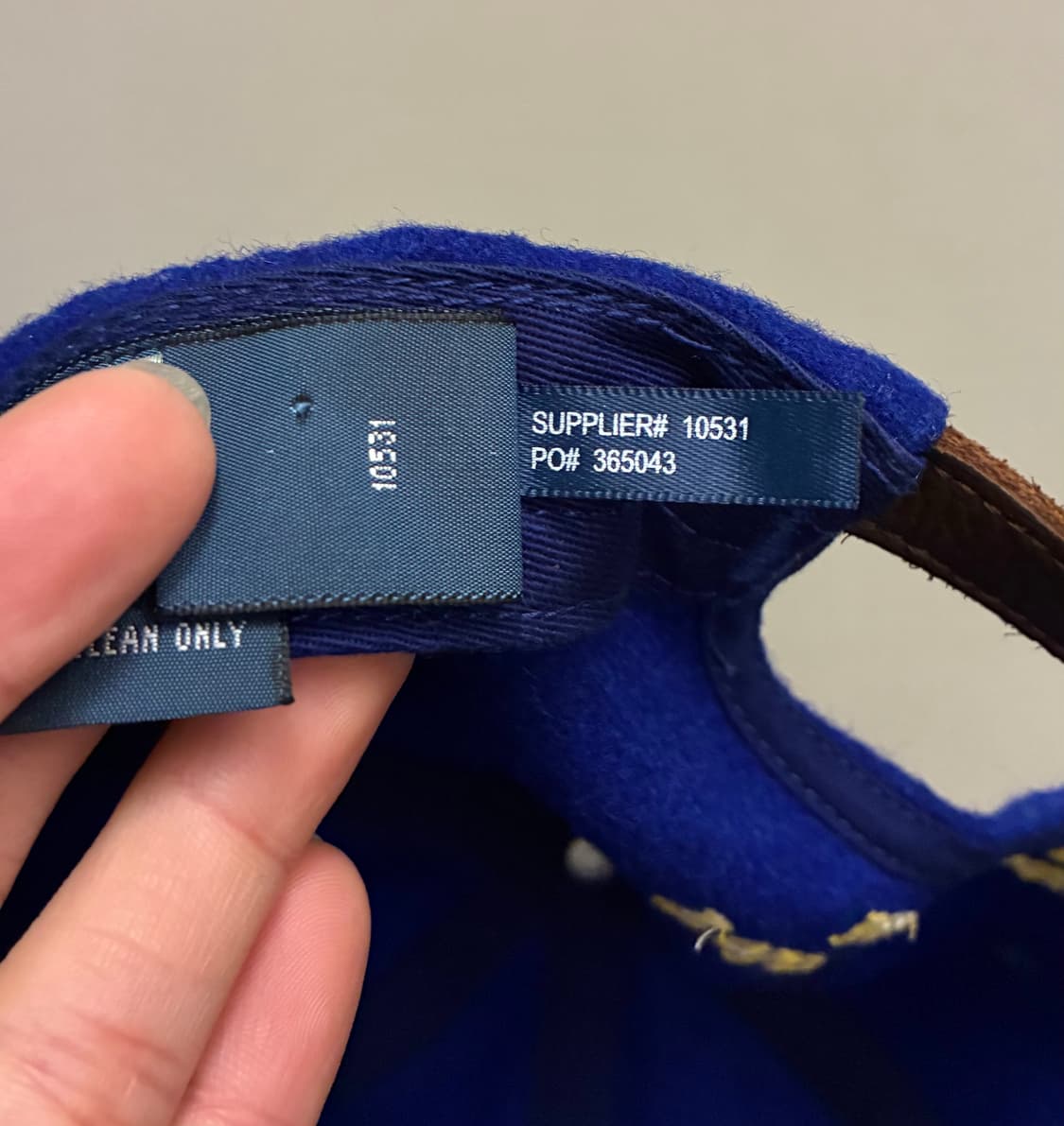 (F)POLO 폴로랄프로렌 울 빅포니 베이스볼 볼캡 모자 블루 상품이미지9