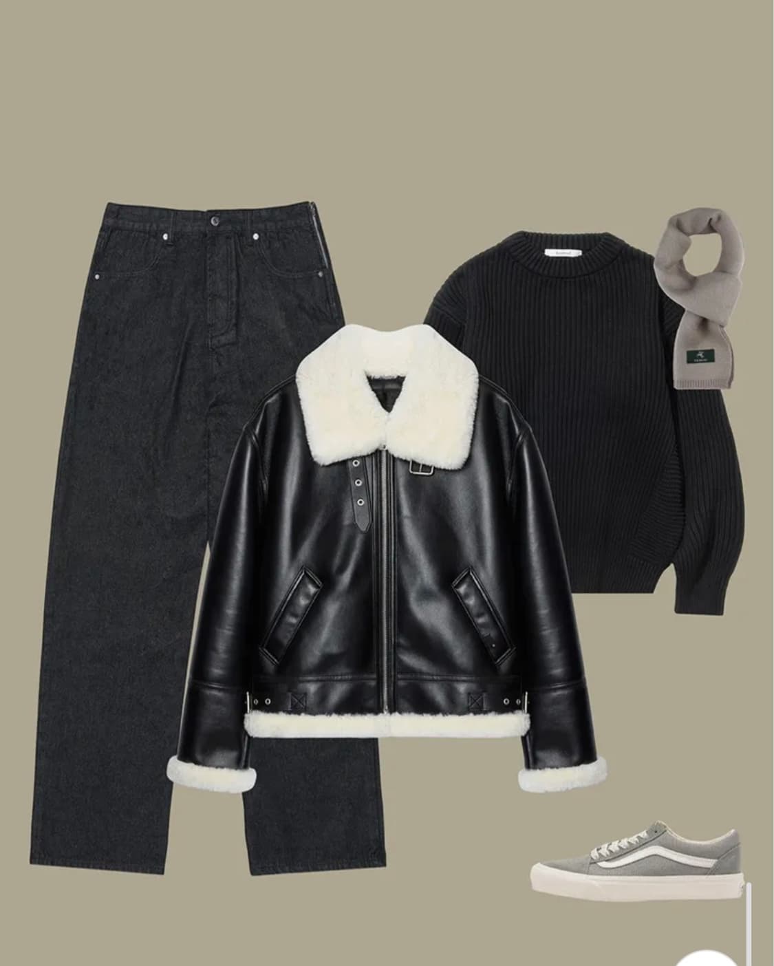 레프트 서울 에비에이터 무스탕 자켓  XL 새제품 택포 상품이미지4