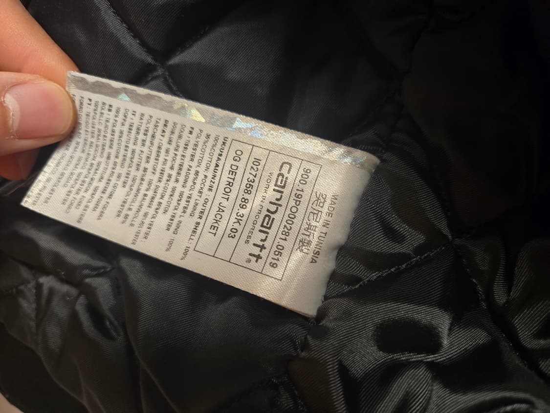 칼하트 WIP OG 디트로이트자켓 블랙 L사이즈 상품이미지4