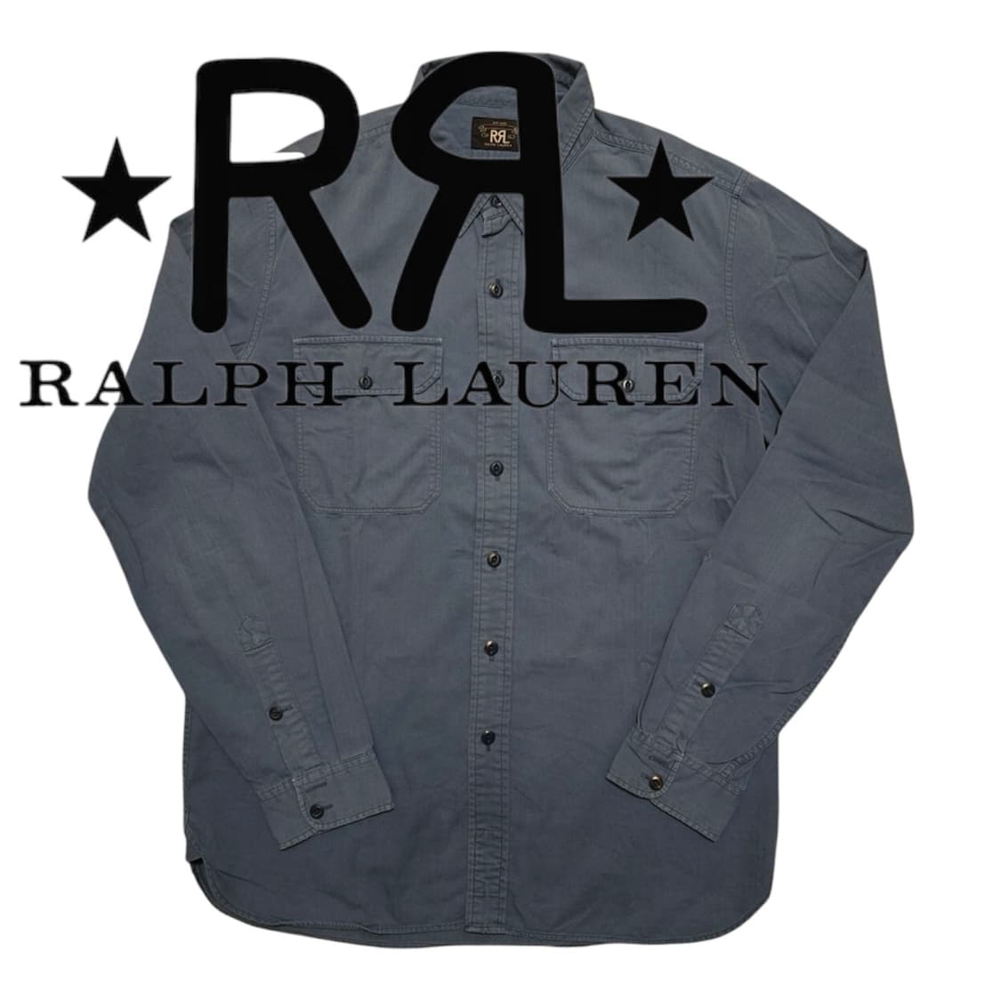 RRL 가먼트 다잉 워크 셔츠 미드나잇 블루 L 상품이미지1