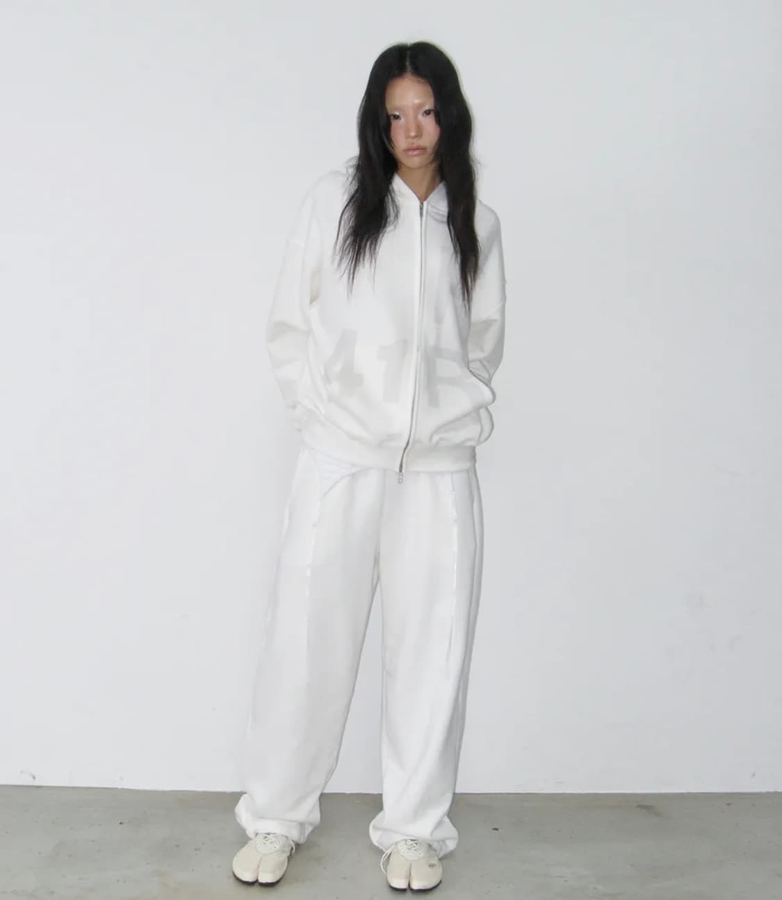 41PRAY 사일프레이 레이어드 스웻 팬츠 트레이닝 츄리닝 조거 와이드 상품이미지4