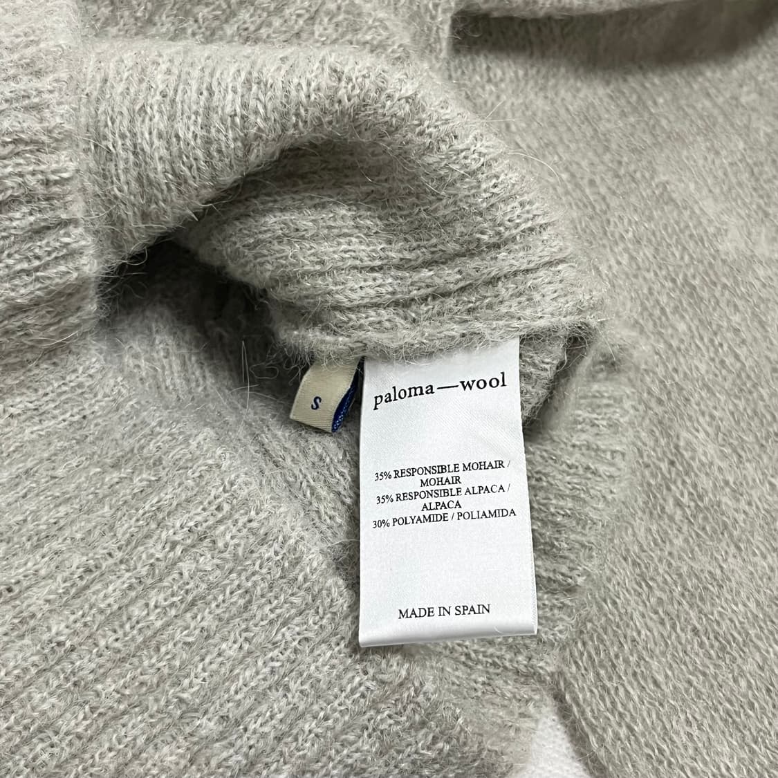 [S]팔로마울 Sofre 모헤어 오프숄더 니트/그레이 상품이미지3