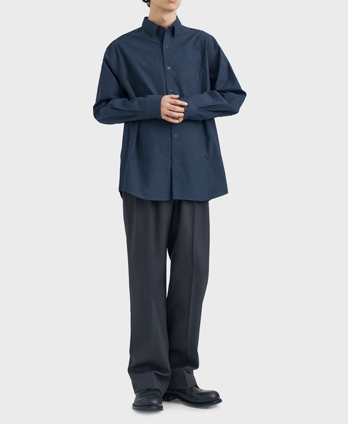 L) 수아레 데일리 바이오셔츠 네이비 상품이미지1