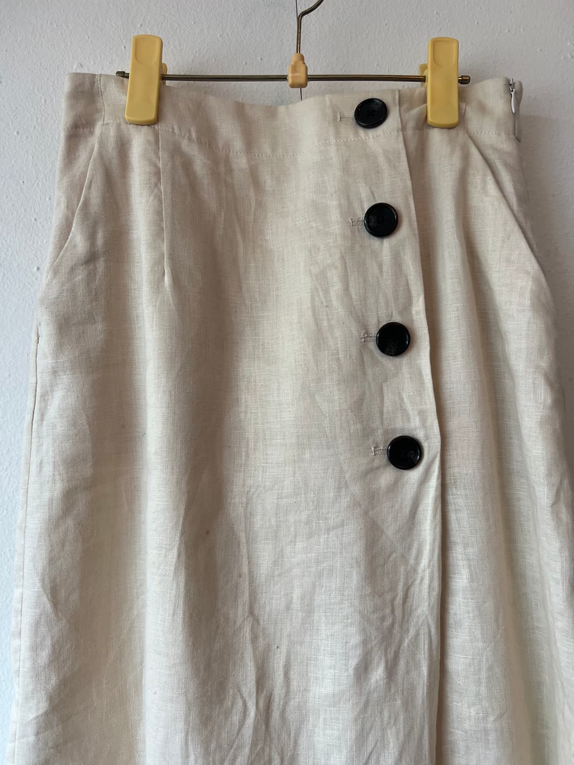 슬로베이에나 SLOBE 여성 크림베이지 린넨스커트 상품이미지1