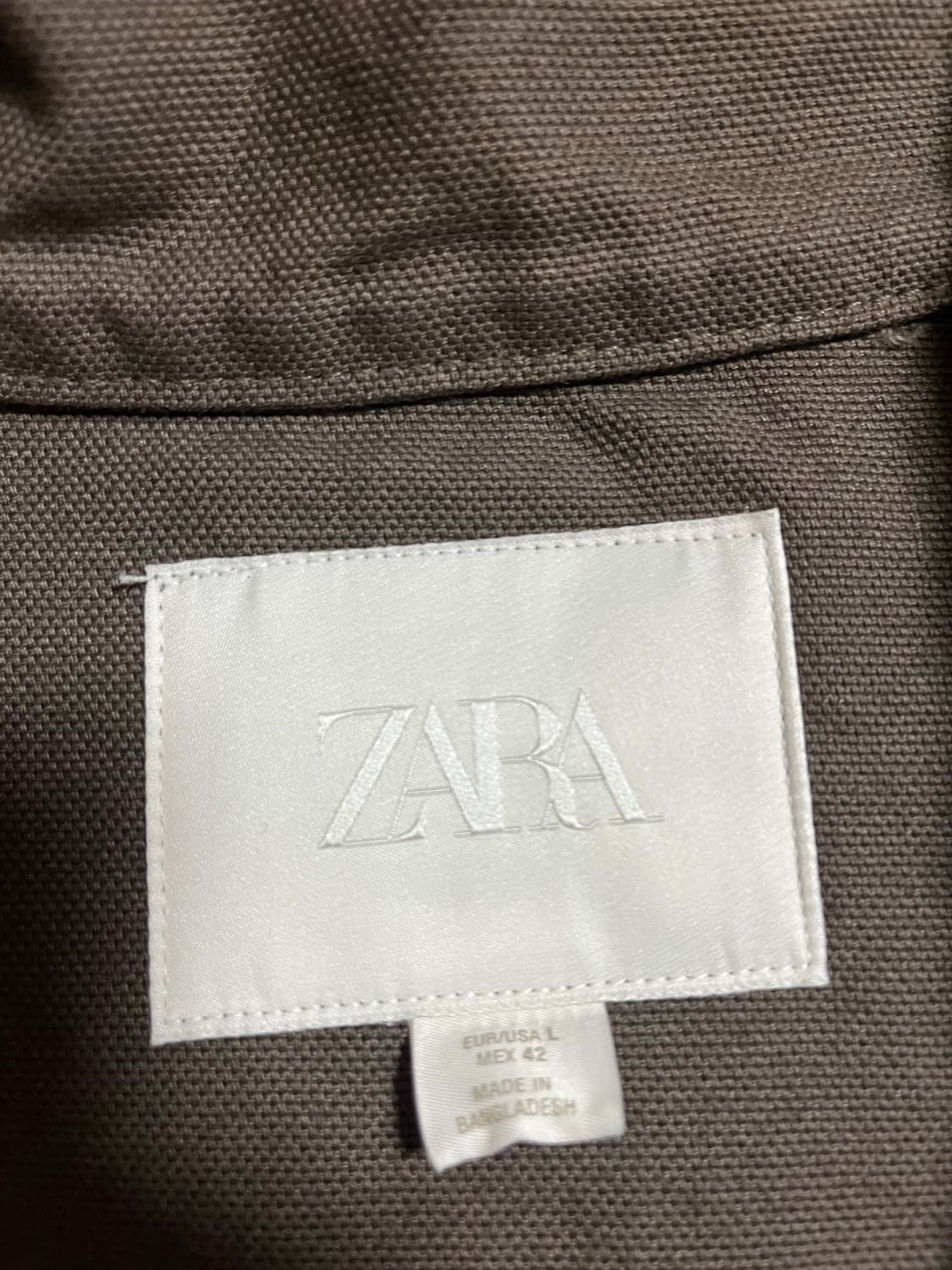 자라 캔버스 코튼 재킷 필드자켓 L 상품이미지3