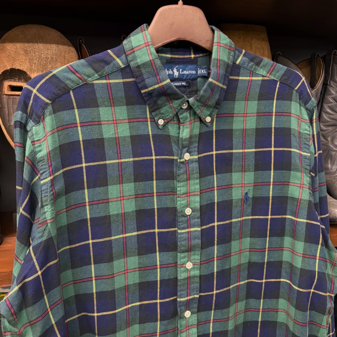 폴로 랄프로렌 컬러라인 블랙와치 타탄체크 버튼다운 셔츠 클래식핏 N660 상품이미지3