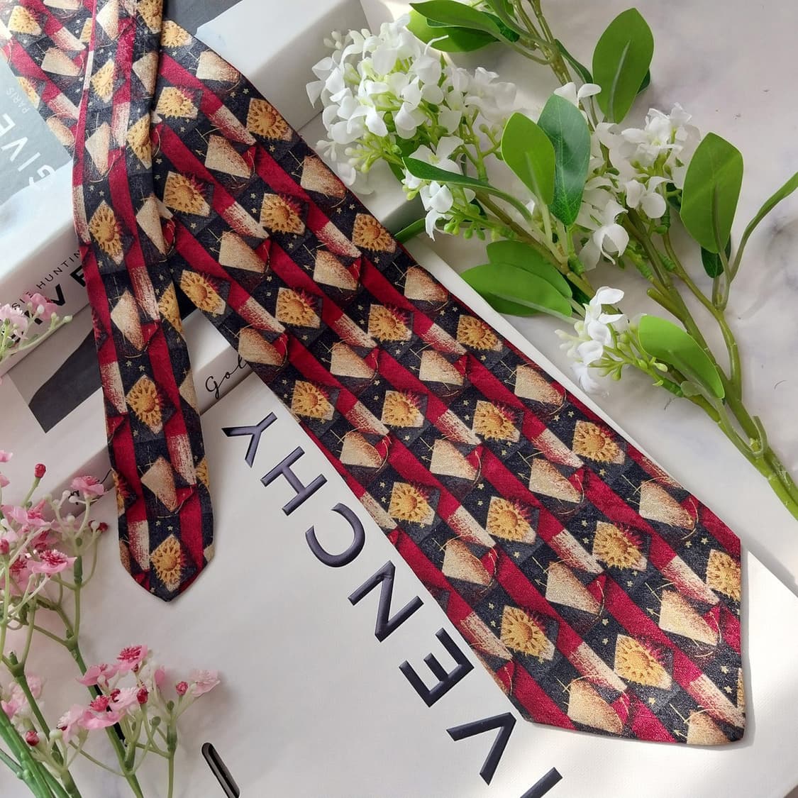 지방시 실크 블랙 패턴 넥타이 9.7cm A+등급 k2010
 상품이미지3