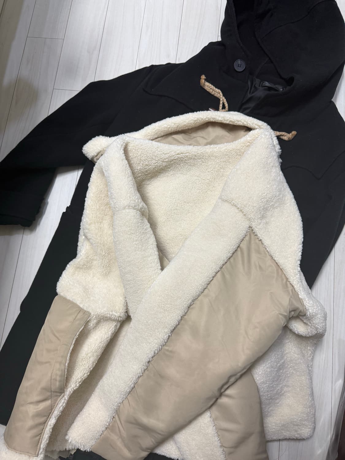 아디다스 양털 쉐르파 바이커 자켓 s 상품이미지5