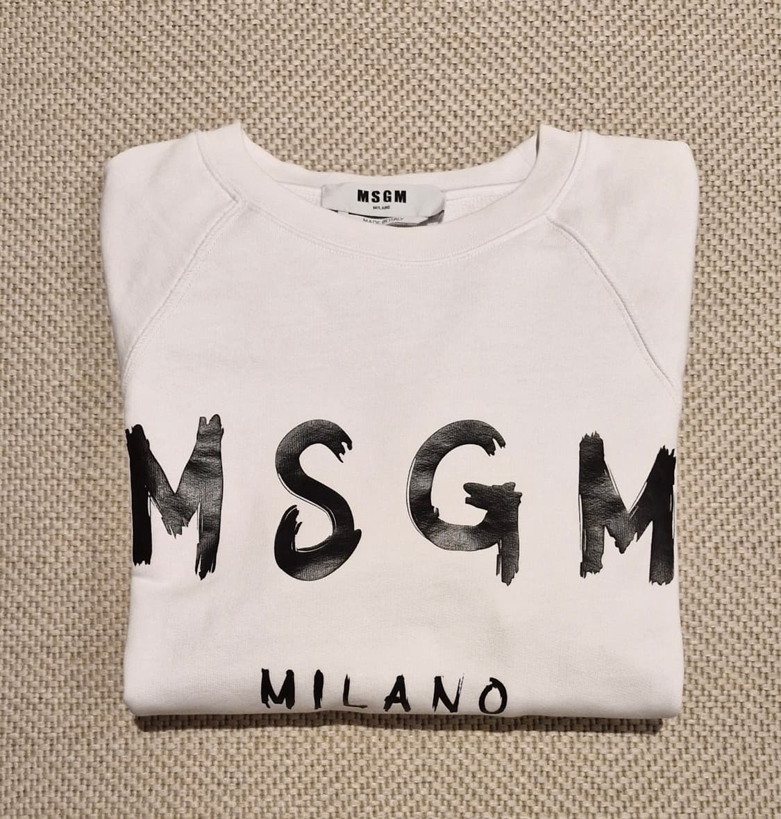 MSGM 브러쉬드 로고 코튼 크루넥 스웻셔츠 맨투맨 M 상품이미지1